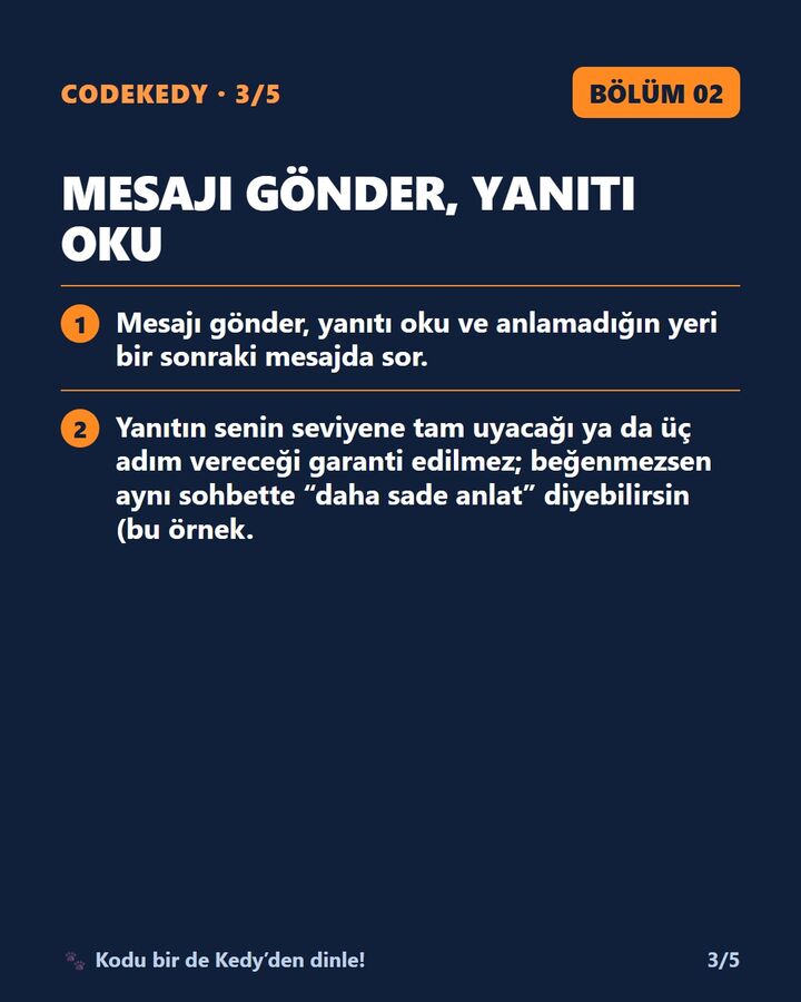 Claude'a İlk Mesajını Yaz: 3. slayt