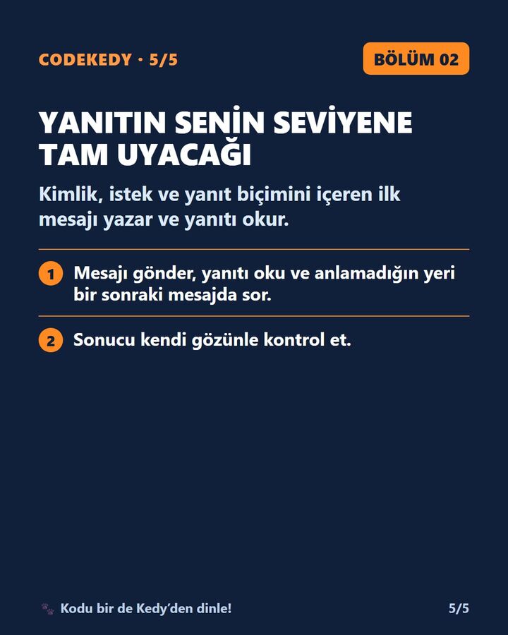 Claude'a İlk Mesajını Yaz: 5. slayt