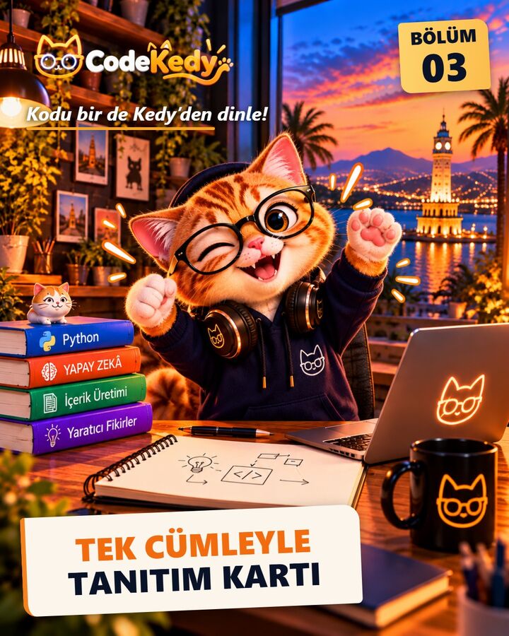 Tek Cümleyle HTML Tanıtım Kartı: 1. slayt