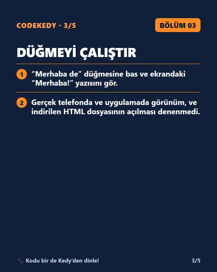 Tek Cümleyle HTML Tanıtım Kartı: 3. slayt